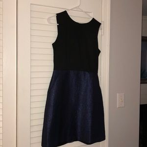 Black and blue party dress